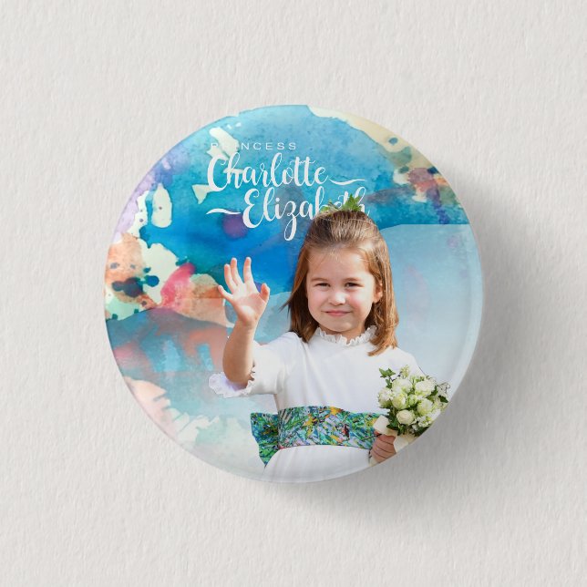 Princess Charlotte Elizabeth 6e Birthday Magnet Knapp (Framsida)