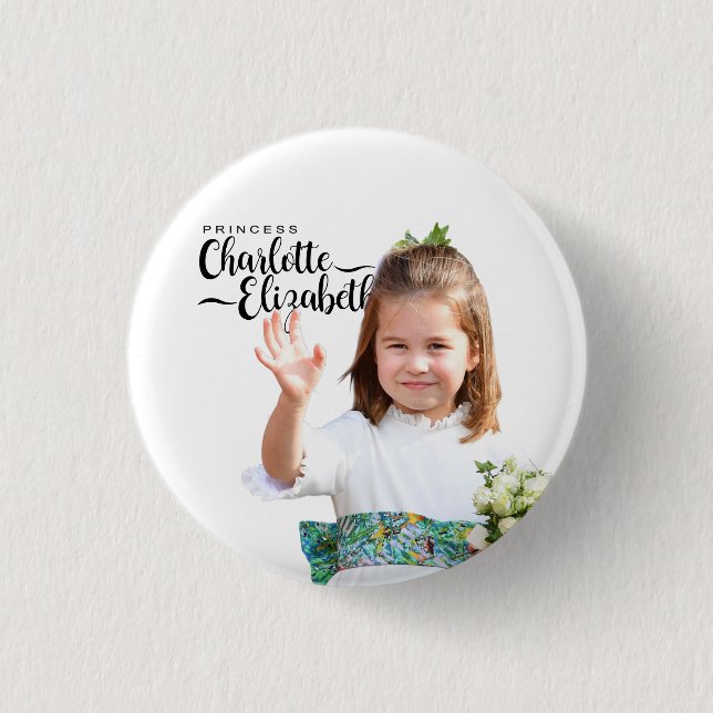 Princess Charlotte Elizabeth 6e Birthday Magnet Knapp (Framsida)