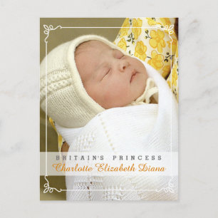 Princess Charlotte Elizabeth Diana - William Kate Vykort