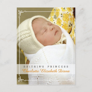 Princess Charlotte Elizabeth Diana - William Kate Vykort
