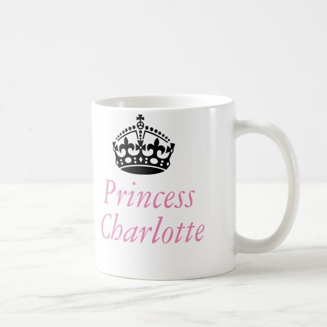 Princess Charlotte och brittisk krona Kaffemugg (Höger)