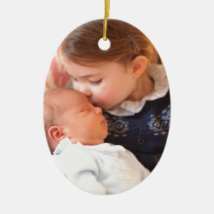 Princess Charlotte och Prince Louis Julgransprydnad Keramik