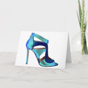 Princess Cinderella Blue Shoes Quote Card Kort