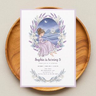Princess Cinderella Fairytale Blommigt Birthday Inbjudningar