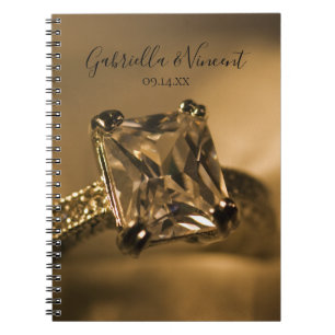 Princess Cliond Diamond Förlovning Ring Bröllop Anteckningsbok