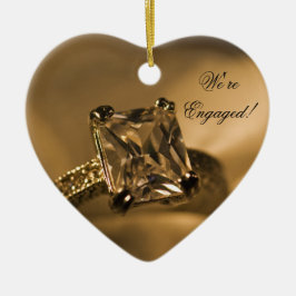 Princess Cliond Diamond Förlovning Ring Julgransprydnad Keramik