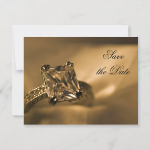 Princess Cliond Diamond Ring Bröllop spara datum Datumet