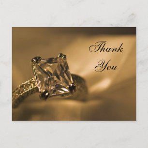 Princess Cliond Diamond Ring Bröllop Tackkort Vykort