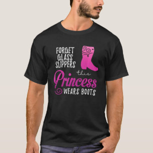 Princess Cowboy Boots Westerna Cowgirl Rodeo Girl T Shirt