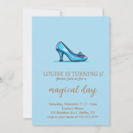 Princess Crystal Shoes Card-födelsedagsinbjudan Inbjudningar