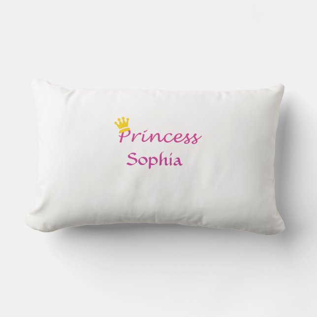 Princess Custom Name Lumbar Pillow Lumbarkudde (Framsida)