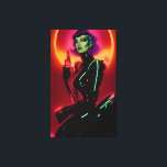 Princess Cybrella at the Cyberpunk Ball Canvastryck<br><div class="desc">Princess Cybrella at the Cyberpunk Ball.  2023,  Ken Gage.  Digital art: pop surrealism.</div>