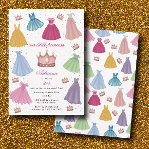 Princess Dacks Fairytale Little Girl Birthday Inbjudningar