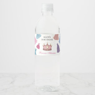 Princess Dacks Fairytale Little Girl Birthday Vattenflaskor Etikett