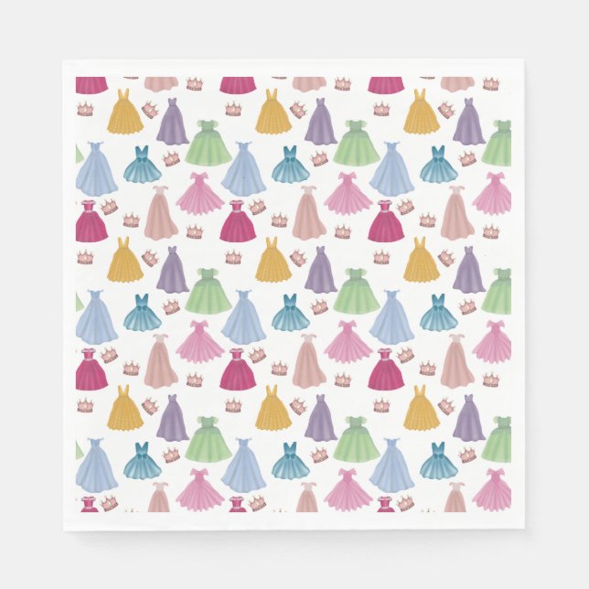 Princess Dacks Fairytale Little Girl Mönster Pappersservett (Framsidan)