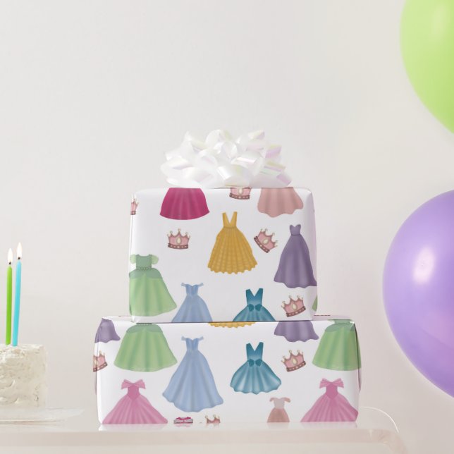 Princess Dacks Fairytale Little Girl Mönster Presentpapper (Festgåvor)