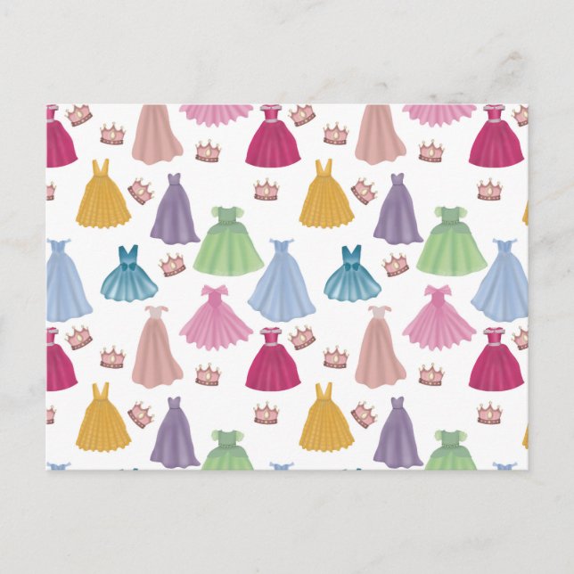 Princess Dacks Fairytale Little Girl Mönster Vykort (Framsida)