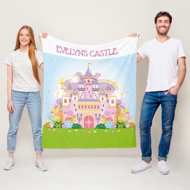 Princess Decor! Personlig Castle Fleecefilt (På plats)