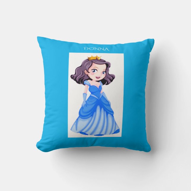 Princess dekorativ kudde. Personlig namn. Kudde (Framsida)