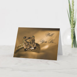 Princess Diamond Ring blir min bridesmaid Inbjudan