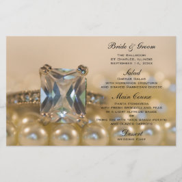 Princess Diamond Ring och Pearls Bröllop Menu