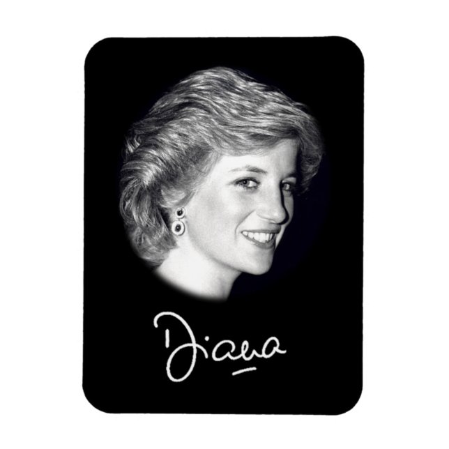 Princess Diana autograph Magnet (Vertikal)