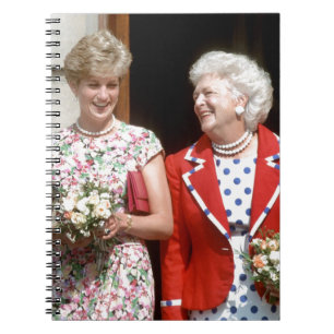 Princess Diana-Barbara Bush Anteckningsbok Med Spiral