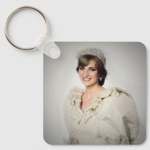 Princess Diana bröllop porträtt stilized Nyckelring