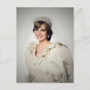 Princess Diana bröllop porträtt stilized Vykort