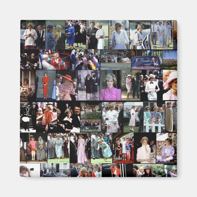 Princess Diana Collection montage 4 Magnet (Framsidan)