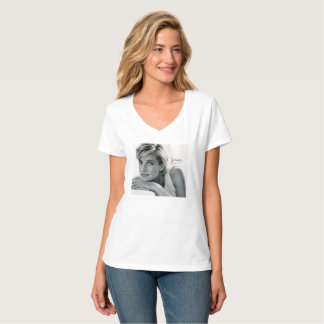 Princess Diana Flott Namnteckning T-tröja T-shirt