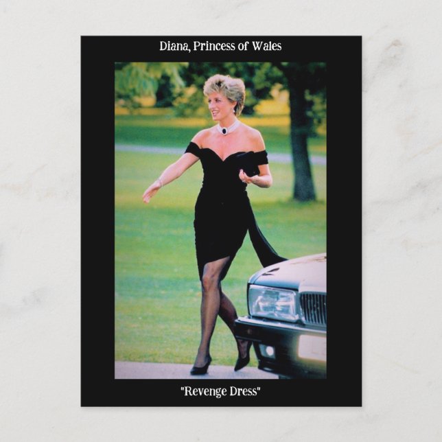 Princess Diana i den där "Revenge Dress" Vykort (Framsida)
