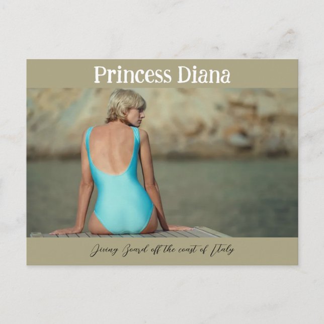Princess Diana Iconic Image Diving Board Vykort (Framsida)