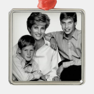 Princess Diana och sons Julgransprydnad Metall