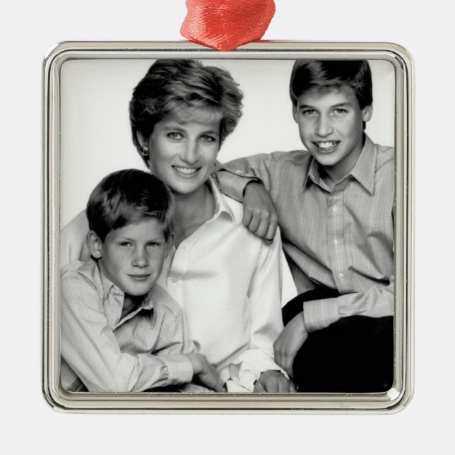 Princess Diana och sons Julgransprydnad Metall (Framsidan)