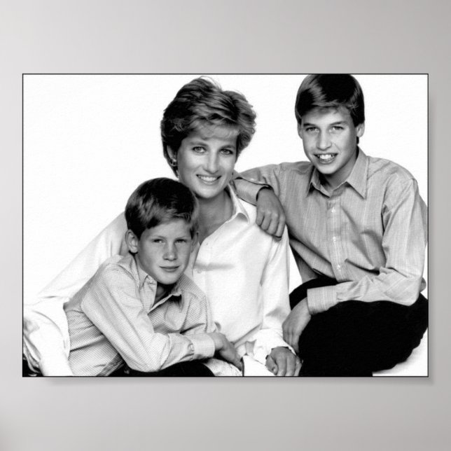 Princess Diana och sons Poster (Framsidan)