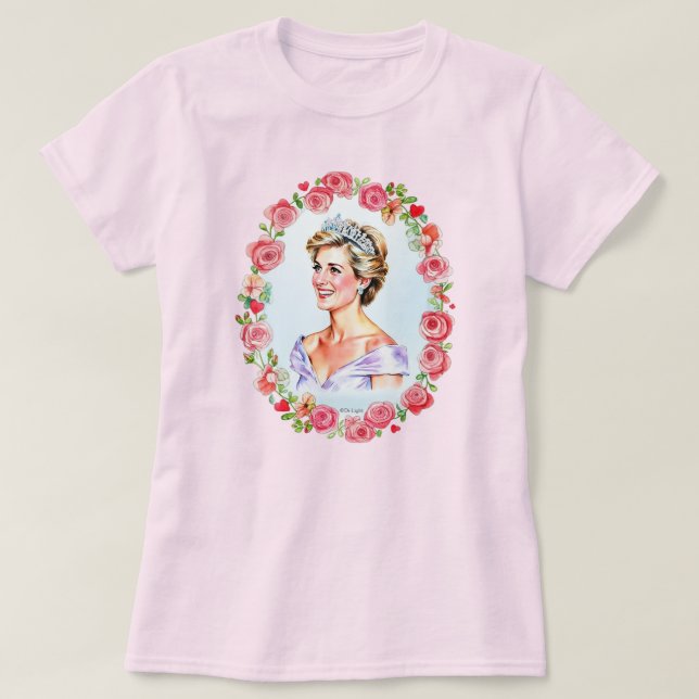 Princess Diana of England, Princess of Wales T Shirt (Design framsida)