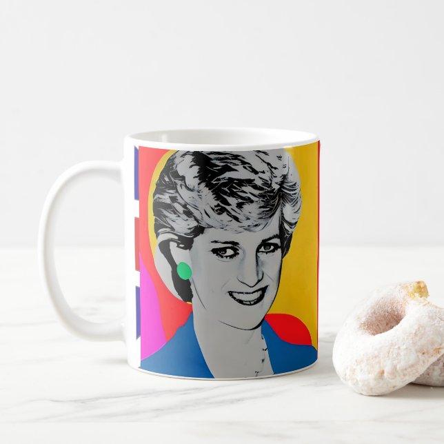 Princess Diana Pop Art Mugg (Med munk)