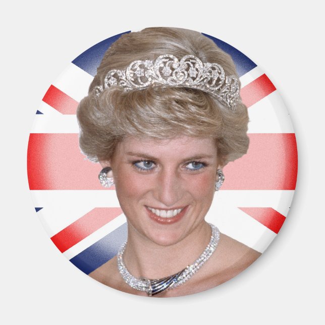 Princess Diana Union Jack Magnet (Framsidan)