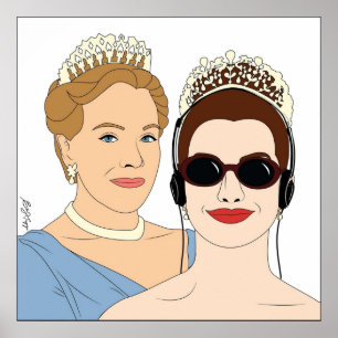 Princess Diaries Illustration Poster