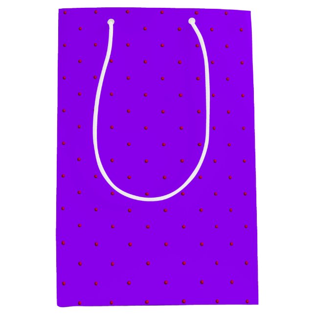 Princess Dots-ROSA on LILA-GIFT BAG M (Framsidan)