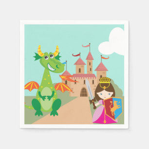 Princess Dragon och Knight Pappersservett