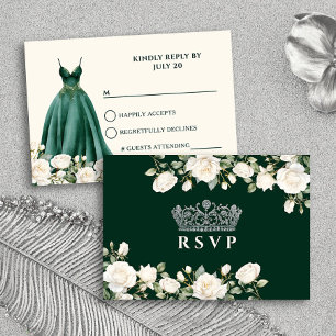 Princess Dress och Ro Emerald Grönt Quinceanera OSA Kort