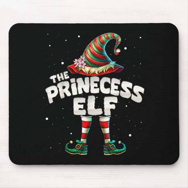 Princess Elf Family Matching Group Christmas Girls Musmatta (Framsidan)