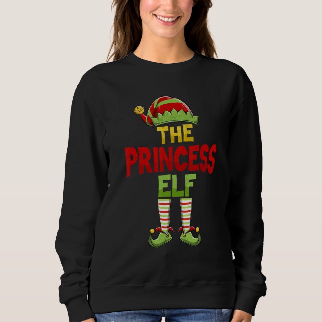Princess ELF Family Matching Group Christmas Pajam T Shirt (Framsida)