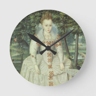 Princess Elizabeth (1596-1662) 1603 (olja på Rund Klocka
