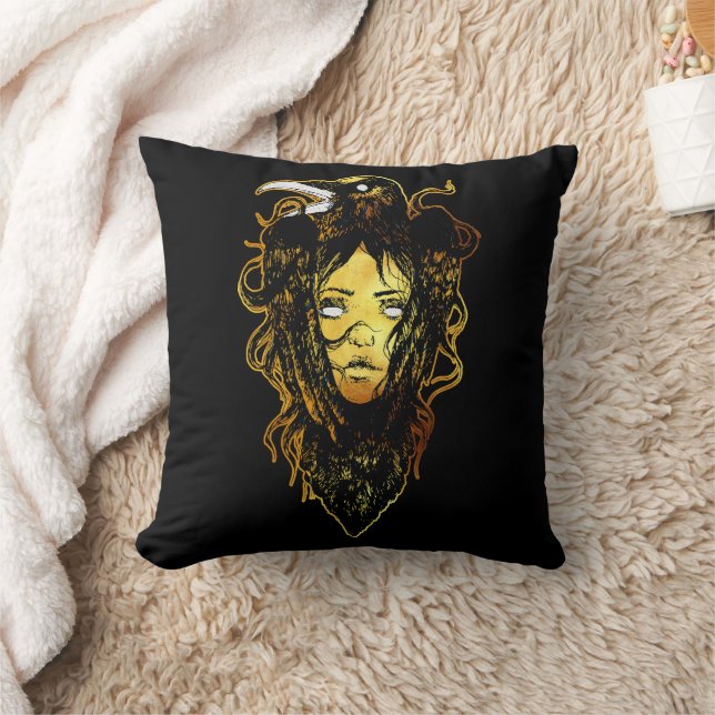 Princess Embraced by a Kråka Kudde (Filt)