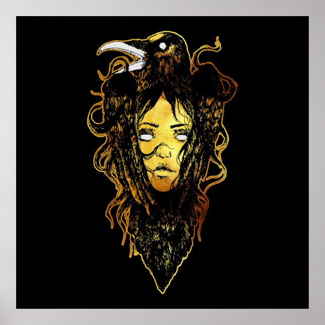 Princess Embraced by a Kråka Poster (Framsidan)