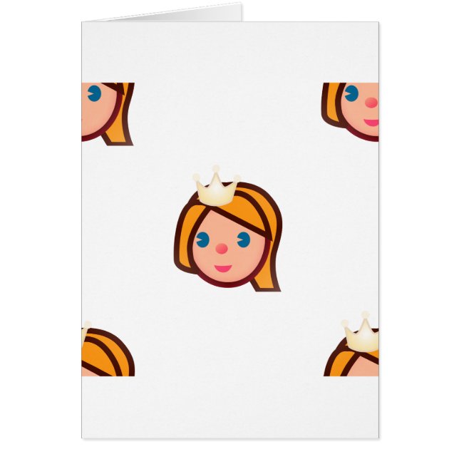 princess emoji hälsningskort (Framsidan)