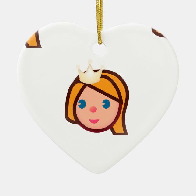 princess emoji julgransprydnad keramik (Framsidan)
